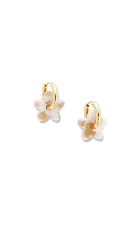 Petite Flower Charms in Taupe Shell