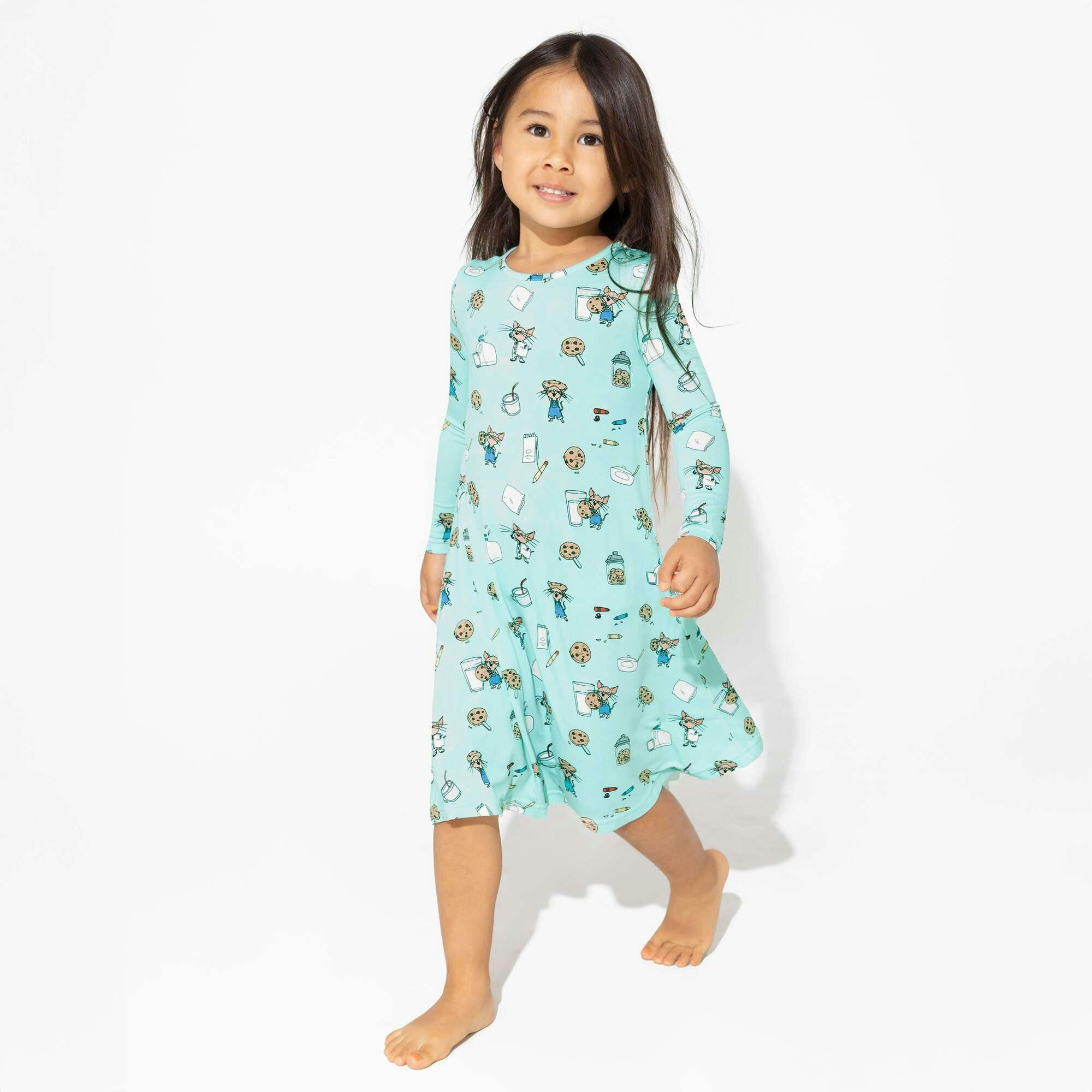 If You Give a a Cookie Bamboo Girls' Long Sleeve Dress