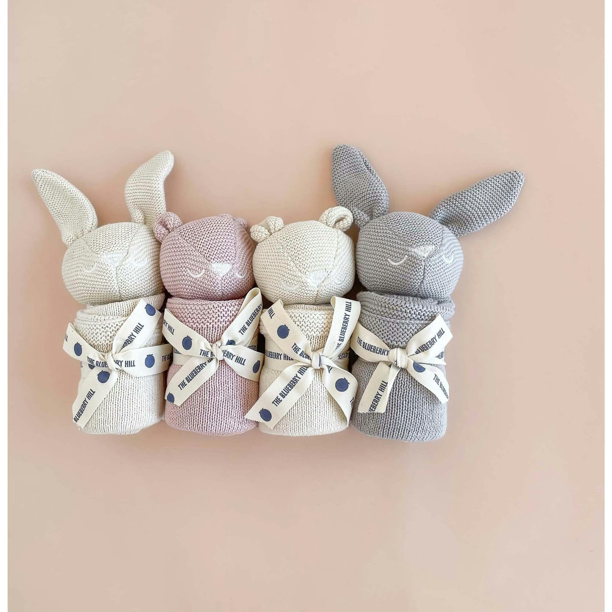 Organic Cotton Bunny Lovey, Grey