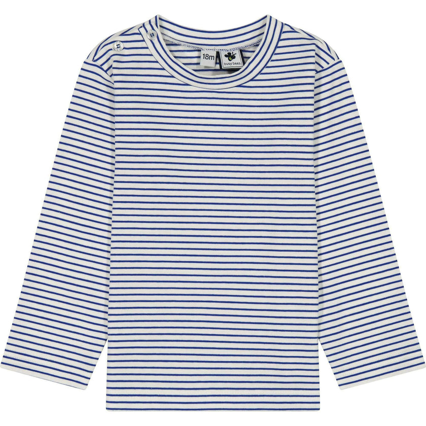 Henry Boys Striped Button Shoulder Long Sleeve Tee, Stripes