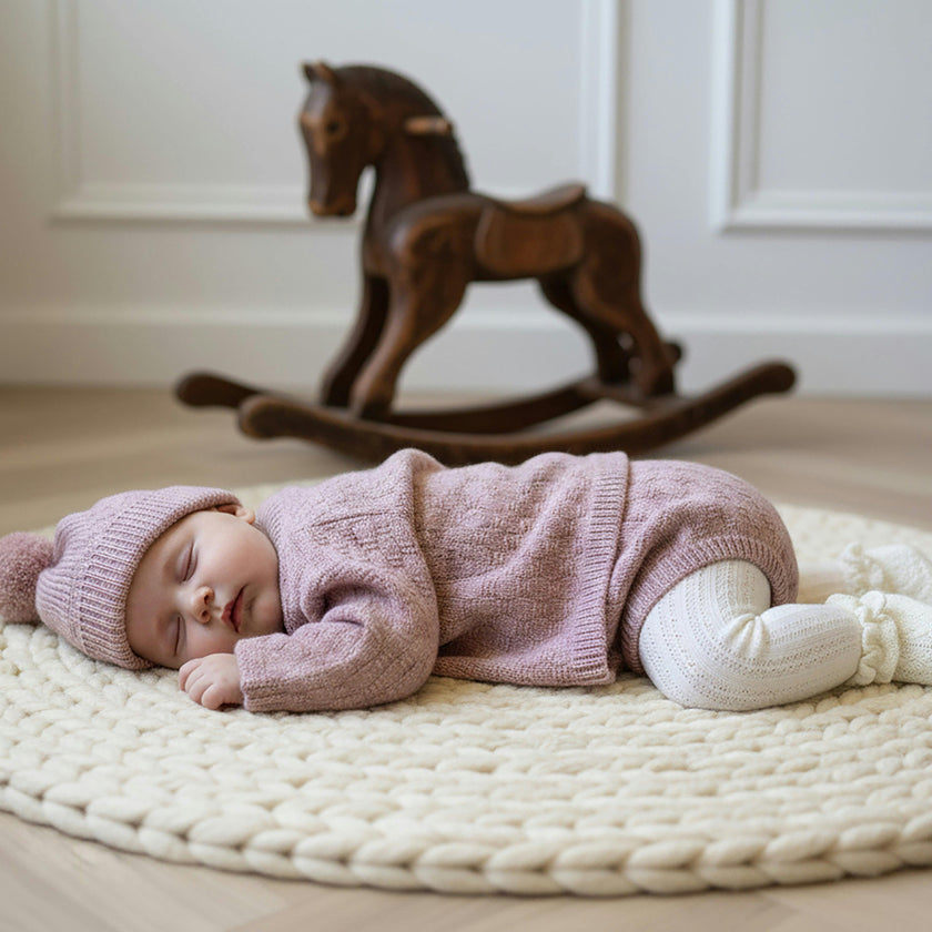The Aspen Cashmere Baby Beanie | Rose