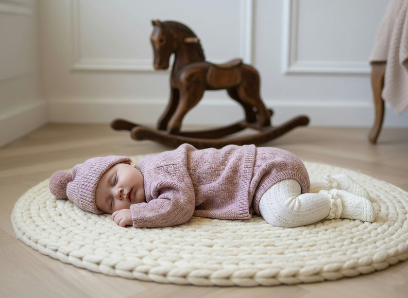 The Aspen Cashmere Baby Beanie | Rose