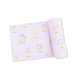 Vintage Spring Ducklings Pink - Swaddle Blanket