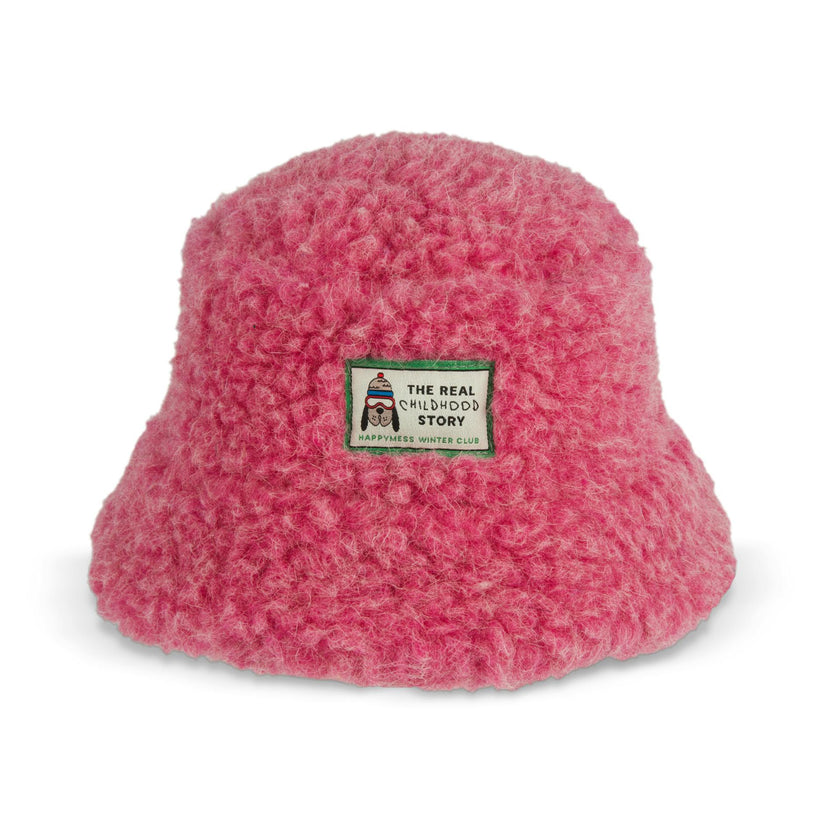 children's merino bucket hat - dusty pink