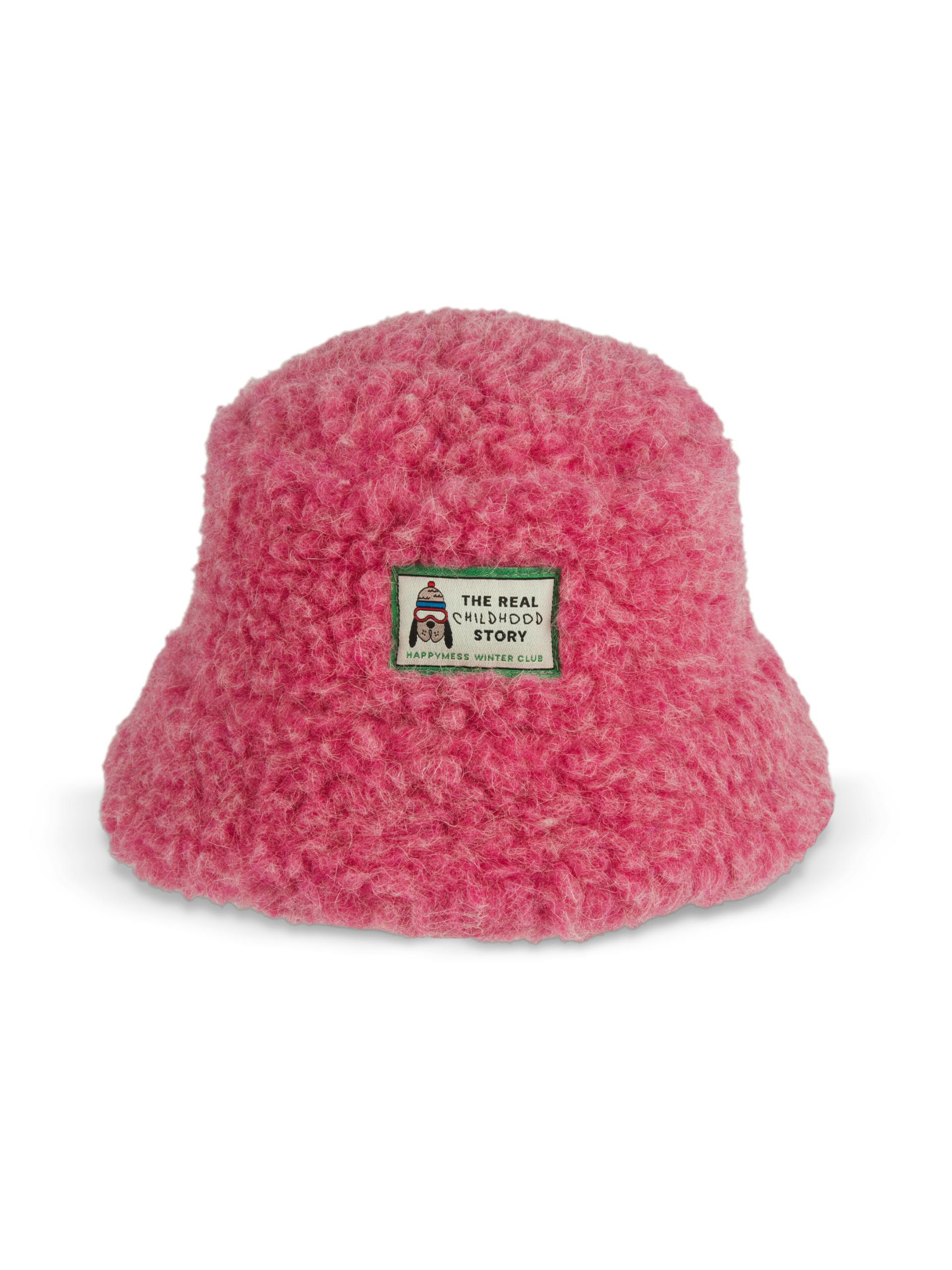 children's merino bucket hat - dusty pink