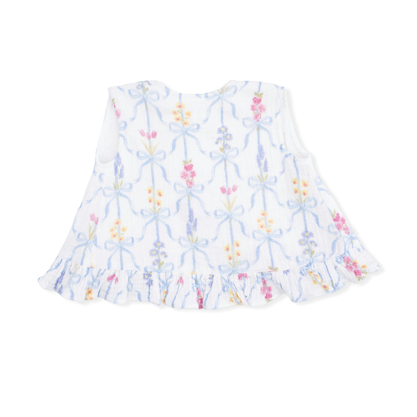 Ribbon Bouquets - Ruffle Back Top and Bloomer