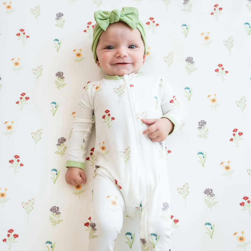 Zippered Romper, Wildflower