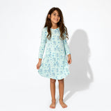 PAW Patrol: Valentine's Blue Bamboo Girls' Long Sleeve Dress