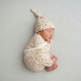 Organic Swaddle Blanket & Hat Set