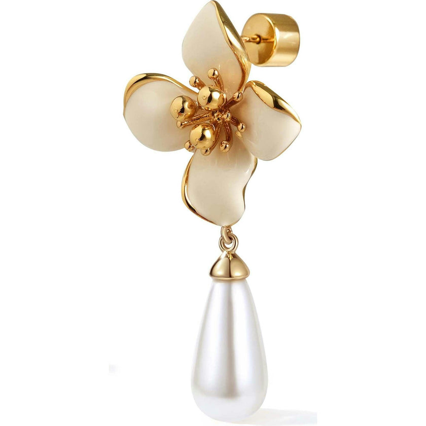 Iris Blossom Pearl Earrings