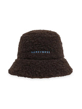 adult merino wool bucket hat - chocolate brown