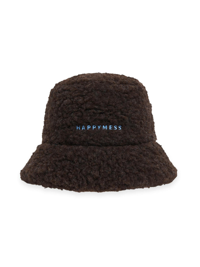 adult merino wool bucket hat - chocolate brown