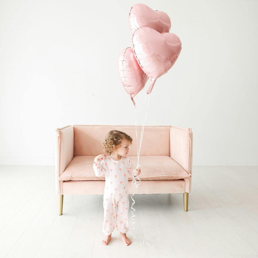 Pink Heart Balloon Romper