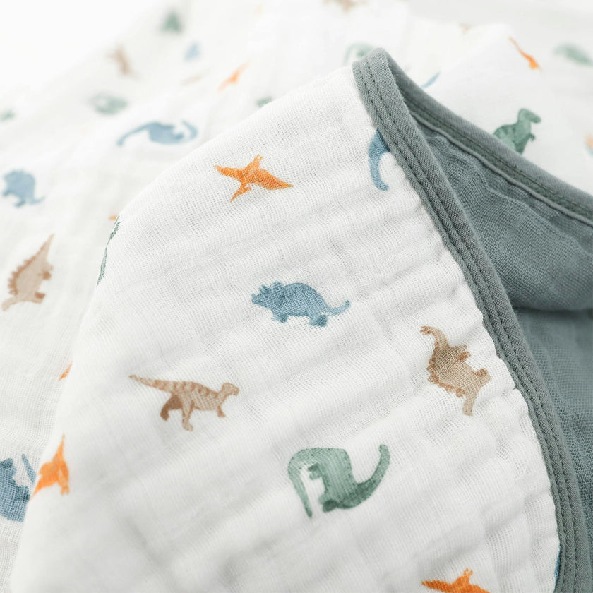 Original Organic Cotton Muslin Quilt - Little Dino