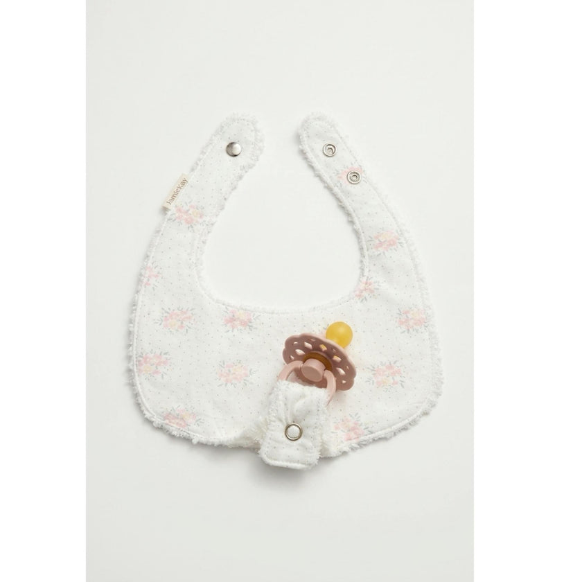 Soothe & Snap Pacifier Bib-Petite Meadow Dots