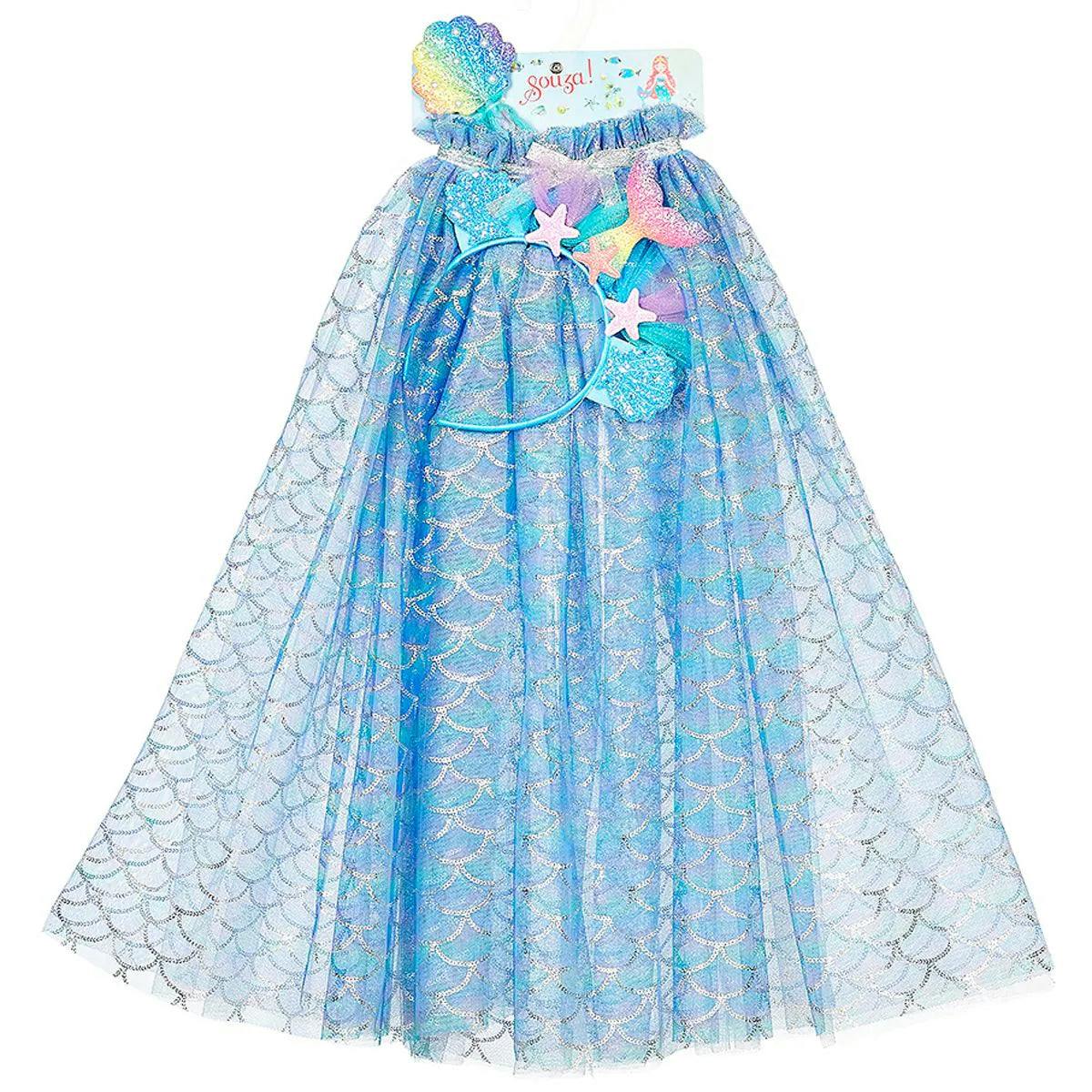 Marlya Mermaid Cape + Tiara + Wand Set