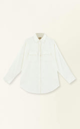 Kyoto Shirt in White Box Stitch