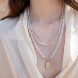 Faceted Rainbow Moonstone Necklace
