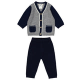 LES LUTINS Louis Cashmere Baby Set - Grey