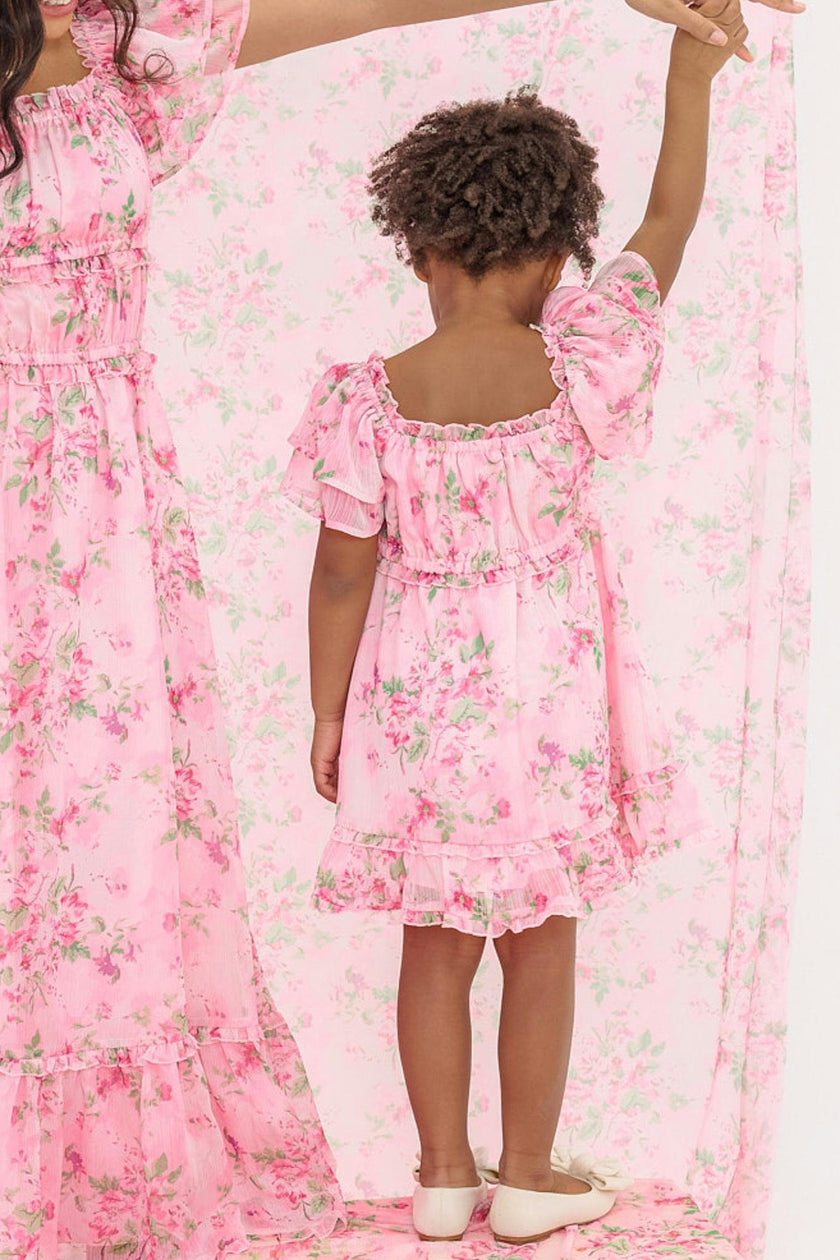 Mini Juliana Dress in Rose Trance