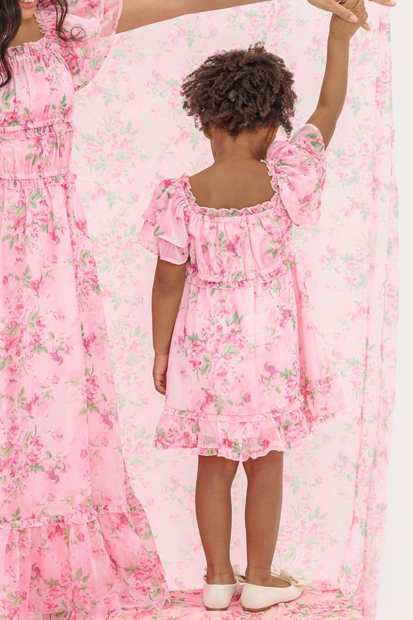 Mini Juliana Dress in Rose Trance