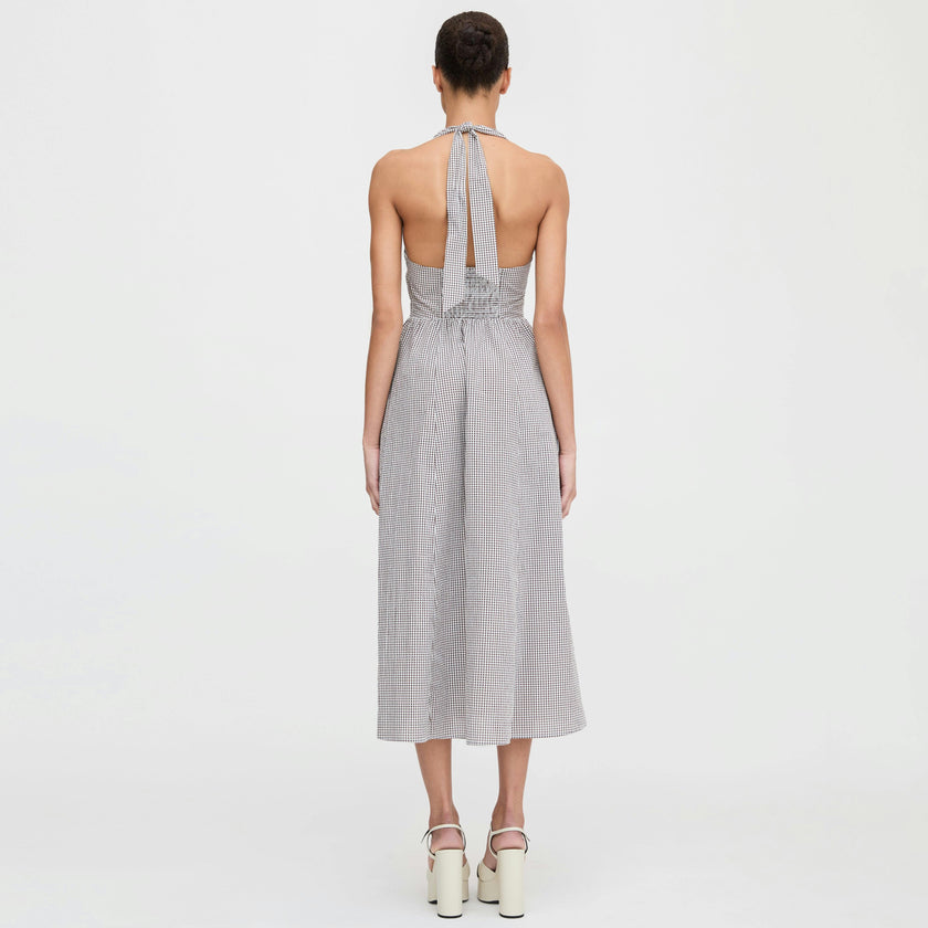 The Fleur Midi Dress - Chocolate Gingham