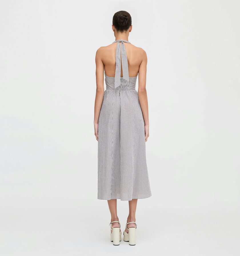 The Fleur Midi Dress - Chocolate Gingham