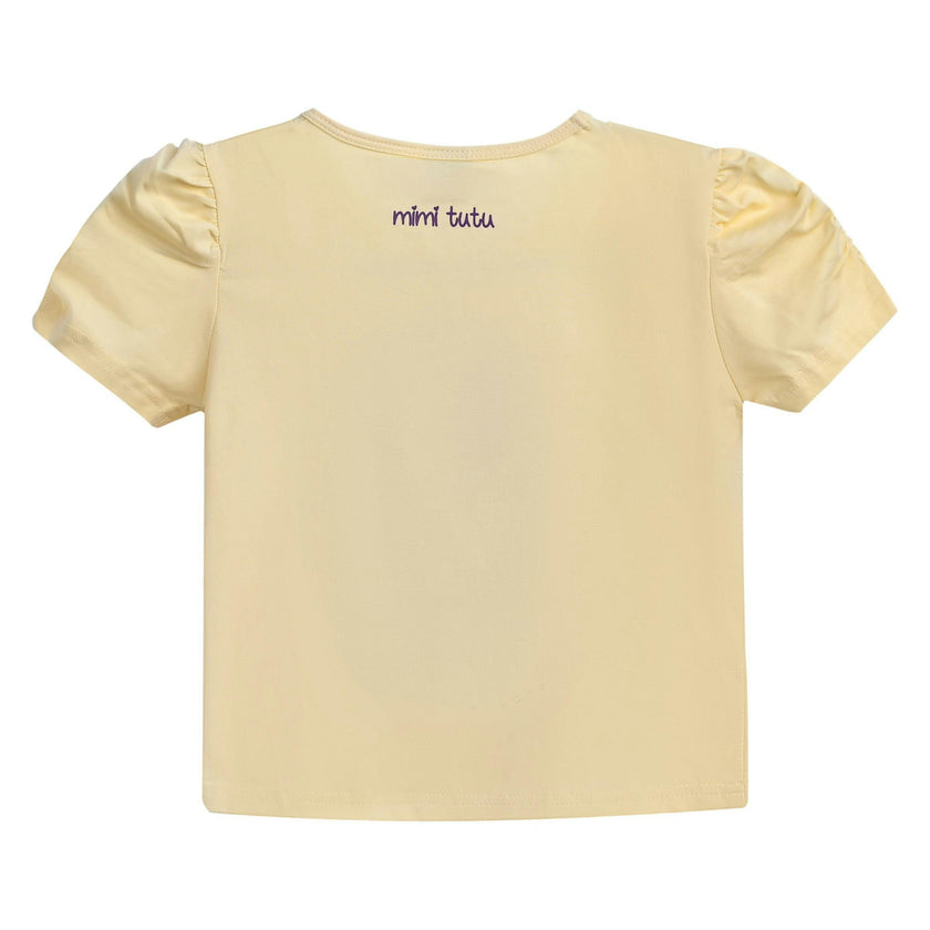 Yellow Unicorn Applique T-Shirt