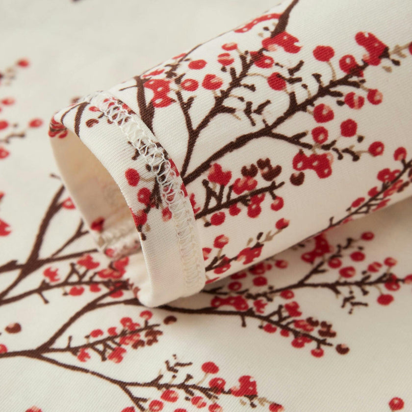 Winterberry Cotton Stretch Newborn Gown & Hat Set