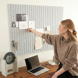 Large Felt Bulletin Board - Stylish 35" x 47" Cork Board Alternative for Office & Wall Decor - 12 Adhesive Tiles w/Golden Pins to Display Your Photos