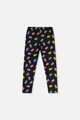 Printed Leggings Black Printed Gummy Bears