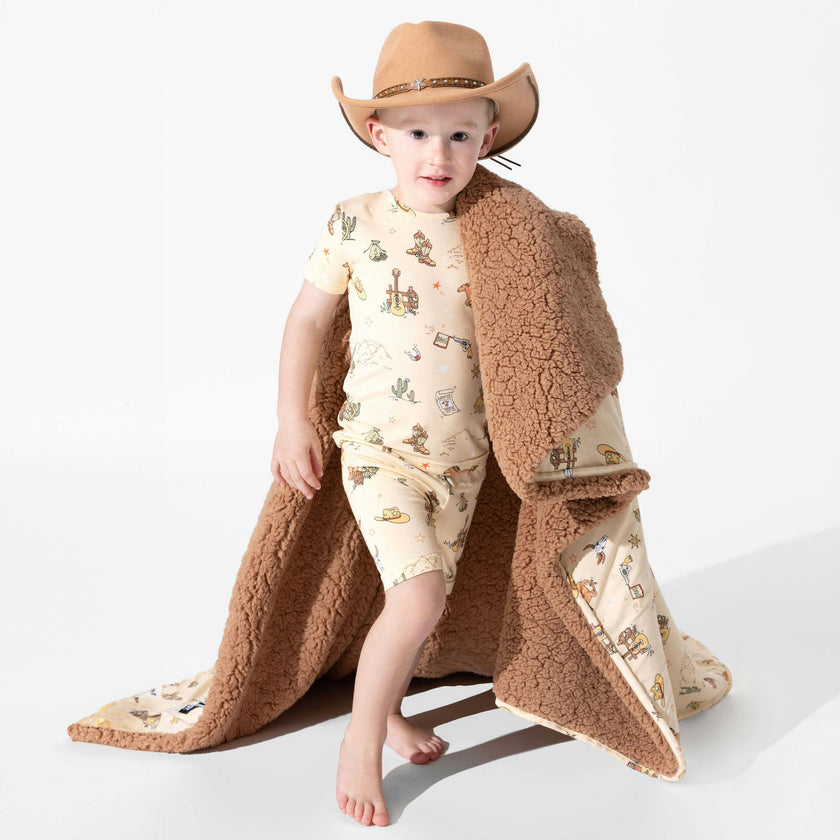 Cowboy Bamboo Kids Pajama Short Set
