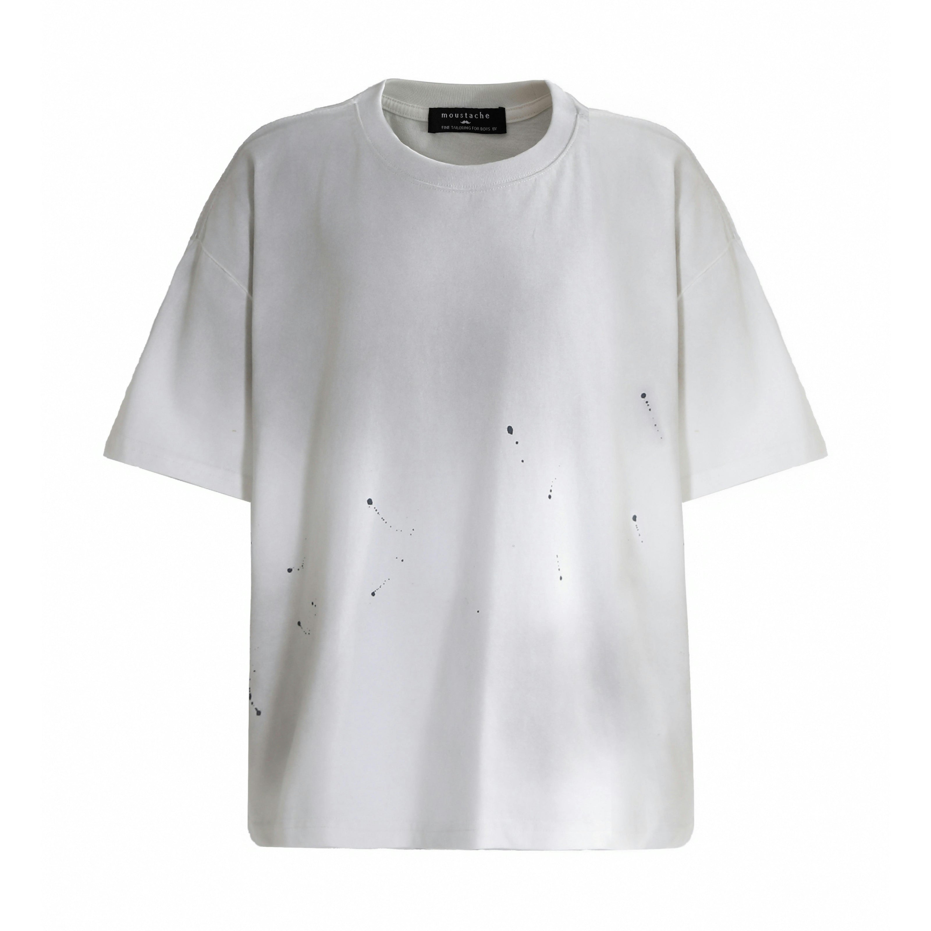 White Oversized Splatter T‑Shirt