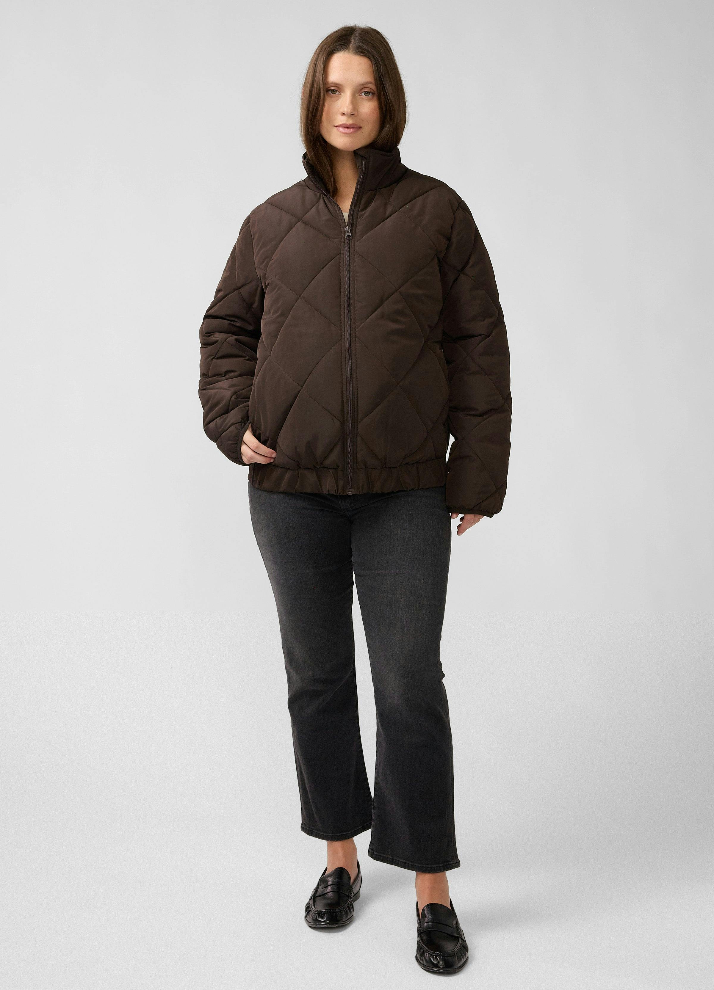 Expandable Raglan Sleeve Maternity Puffer Jacket