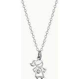 Children's Mini Crystal Girl Necklace, Sterling Silver