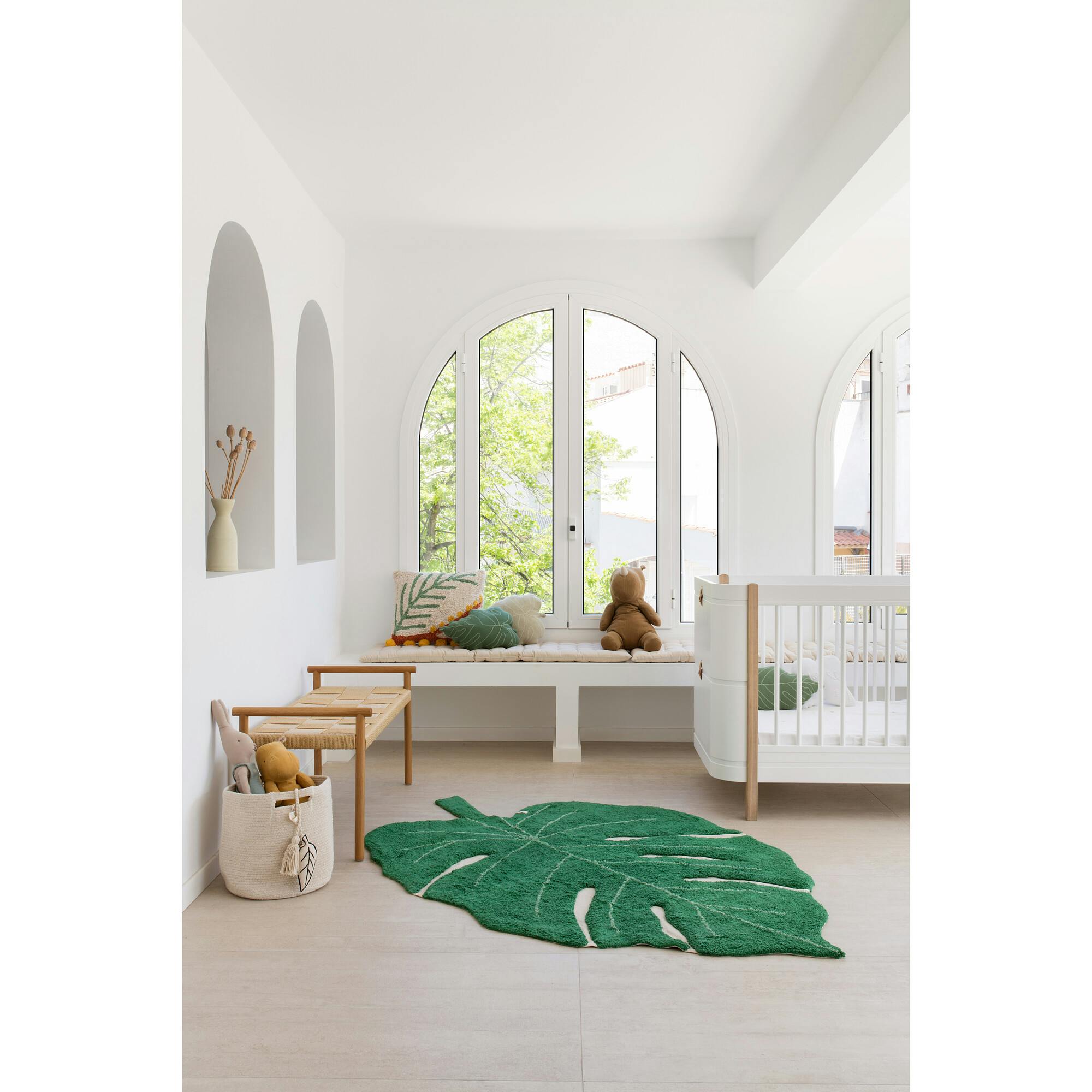 Monstera Leaf Washable Rug