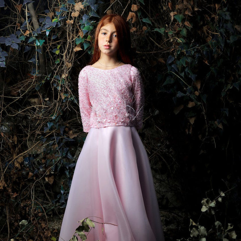Pink Yasmina 2pc Organza Outfit