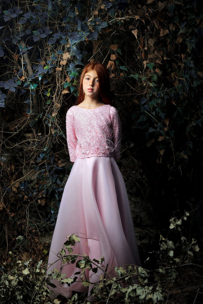 Pink Yasmina 2pc Organza Outfit