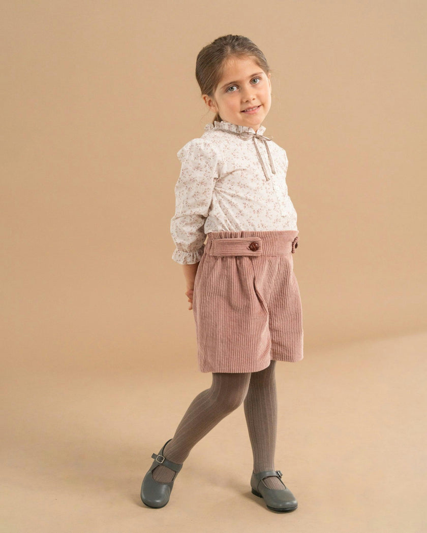Diana Blouse Pink Gold Floral