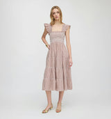 The Ellie Nap Dress - Cognac Gingham