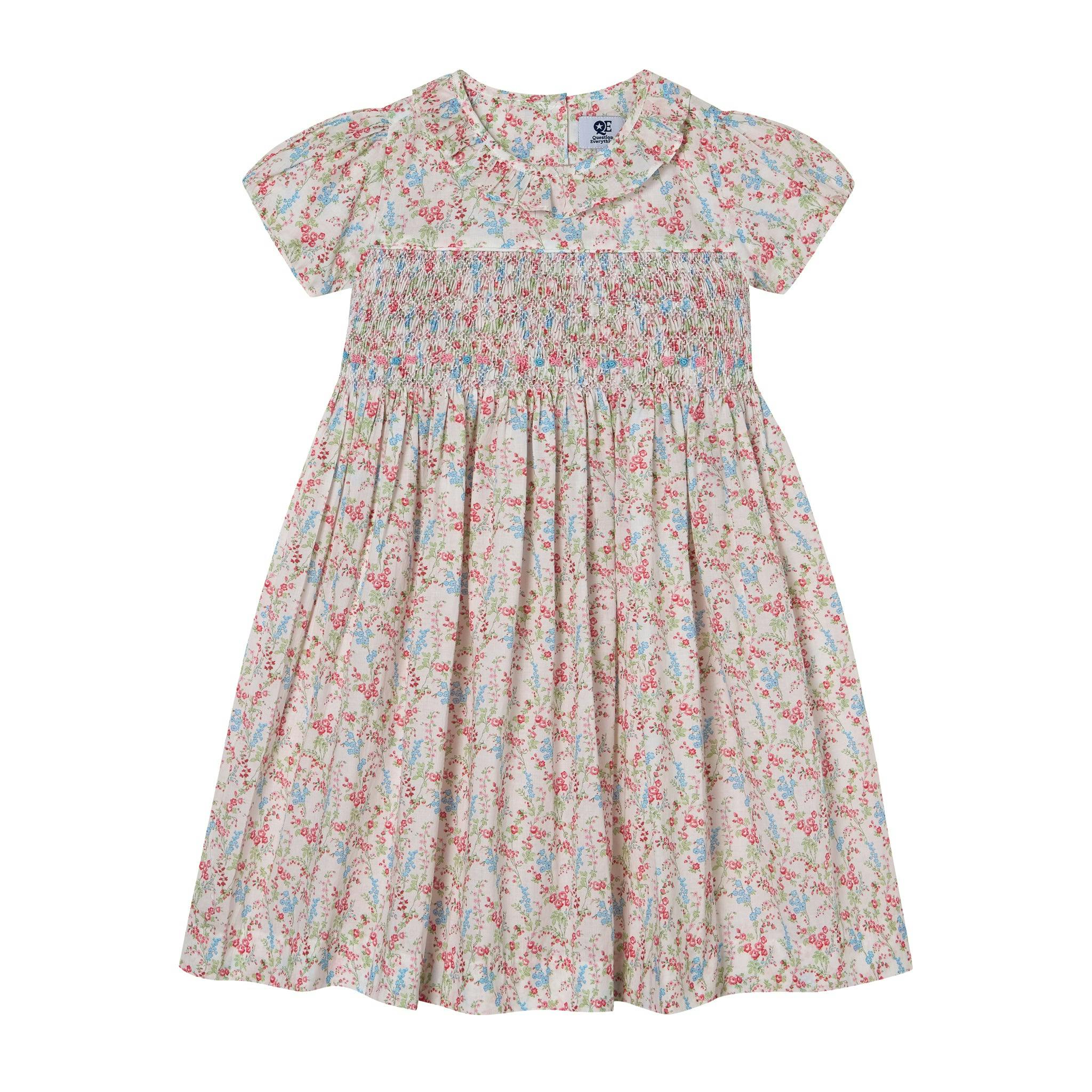 Hand-Smocked Girls Dress - Laura