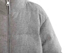 Gray Puffer Jacket with High Collar
