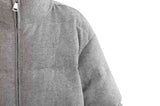 Gray Puffer Jacket with High Collar