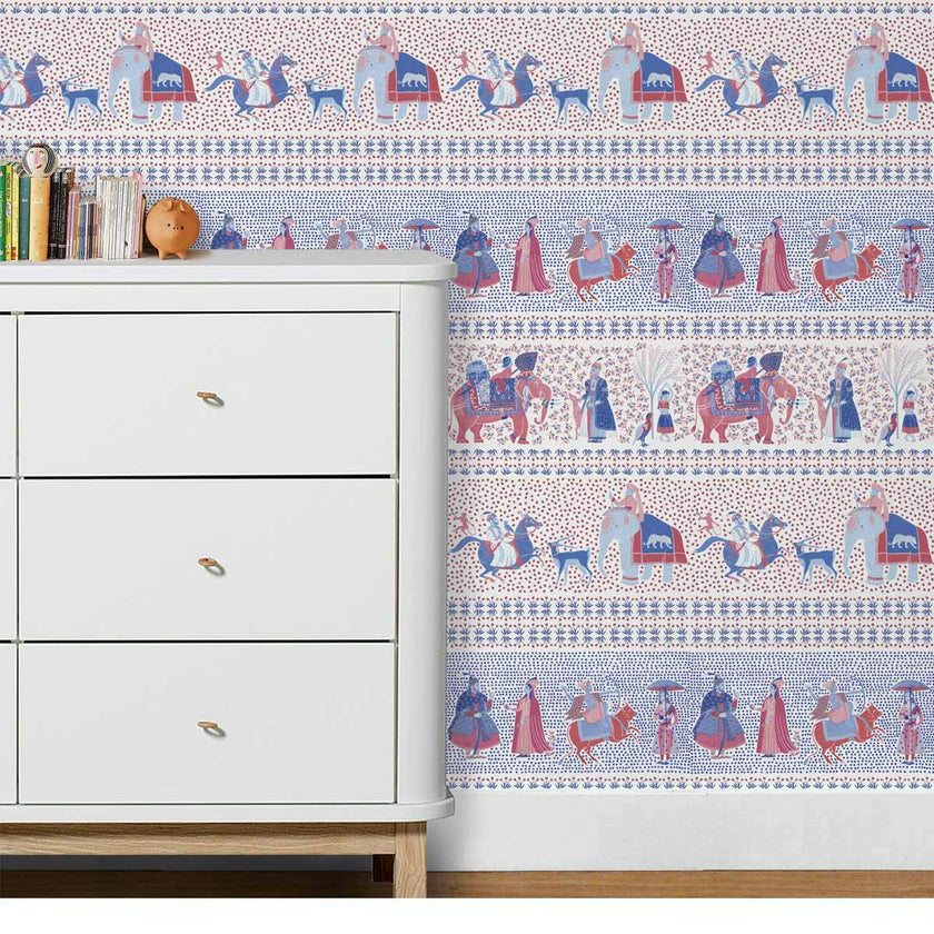 Papier peint CHALANA coloris Rubis