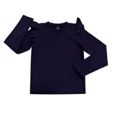 Ruffle Sleeve Jersey Top