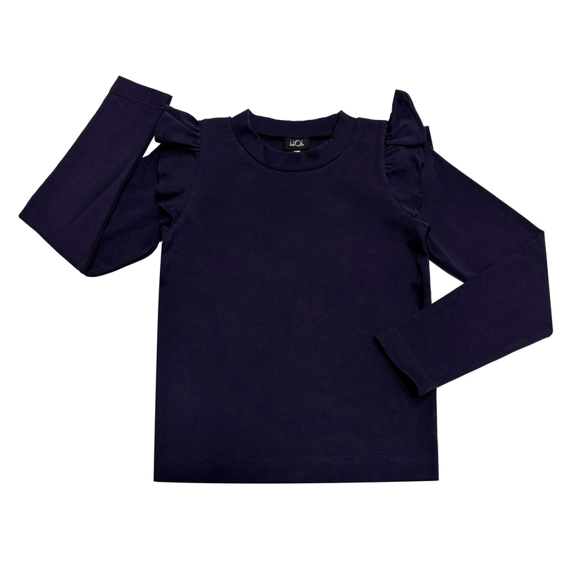 Ruffle Sleeve Jersey Top