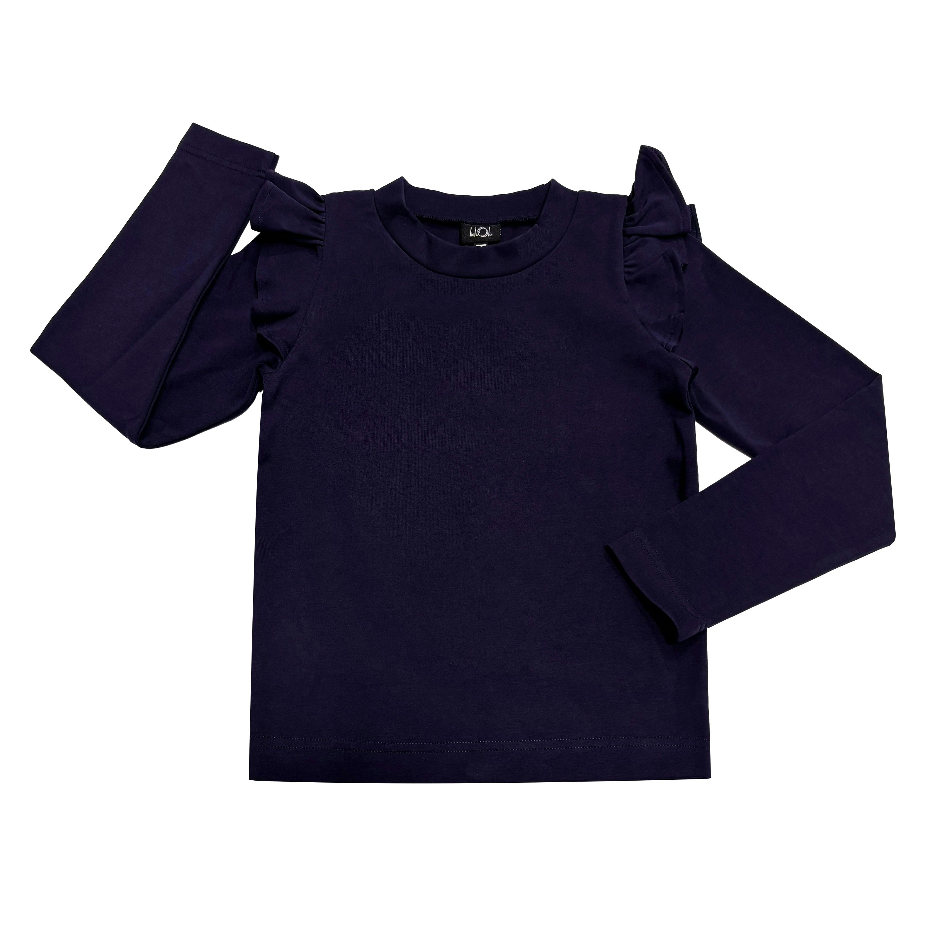 Ruffle Sleeve Jersey Top