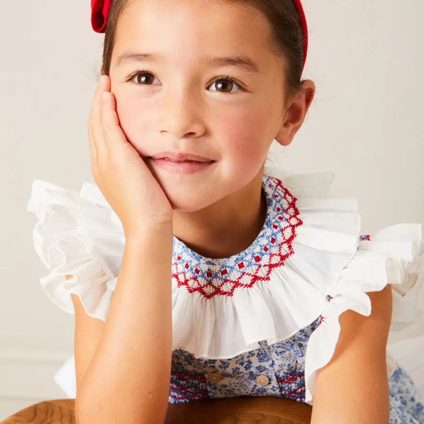 Plain Linen Hairband in Red