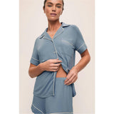 Gisele TENCEL Modal Relaxed Short PJ Set, Blue