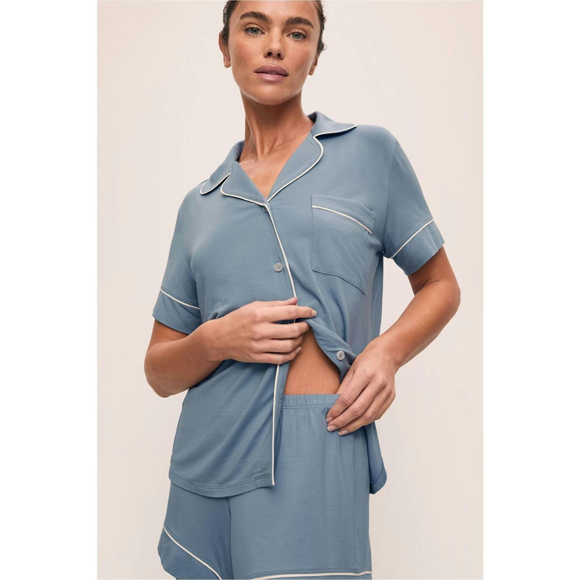 Gisele TENCEL Modal Relaxed Short PJ Set, Blue